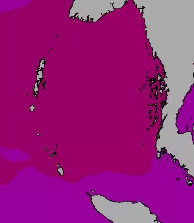 Andaman Sea temperature map