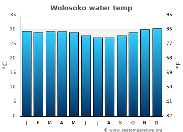 Wolosoko average sea sea_temperature chart