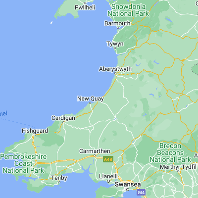 Map showing location of Aberaeron (52.242470, -4.258710)