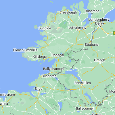 Map showing location of Donegal (54.650000, -8.116670)