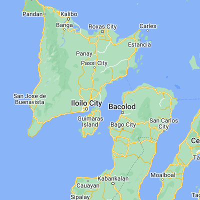 Map showing location of Dumangas (10.825000, 122.713000)