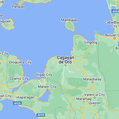 Map showing location of El Salvador (8.563060, 124.522500)