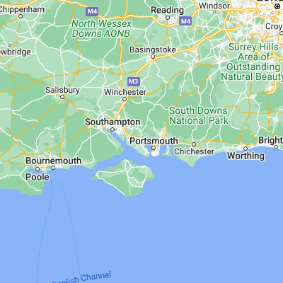 Map showing location of Fareham (50.851620, -1.179290)