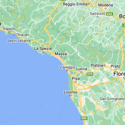 Map showing location of Forte dei Marmi (43.964840, 10.172400)