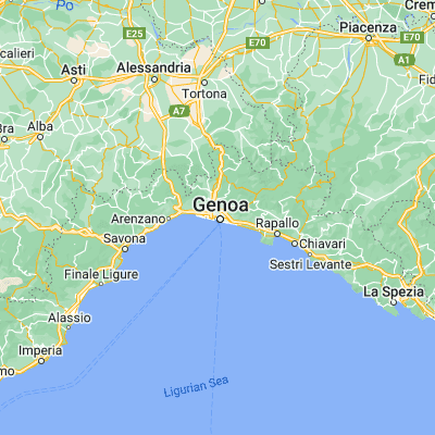 Map showing location of Genoa (44.406320, 8.933860)