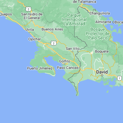 Map showing location of Golfito (8.639010, -83.166030)