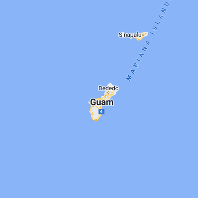 Map showing location of Hagåtña (13.475670, 144.748860)