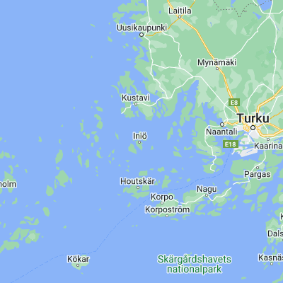 Map showing location of Iniö (60.400000, 21.400000)