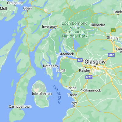 Map showing location of Inverkip (55.908310, -4.870510)