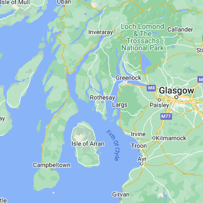 Map showing location of Isle of Bute (55.836630, -5.055860)