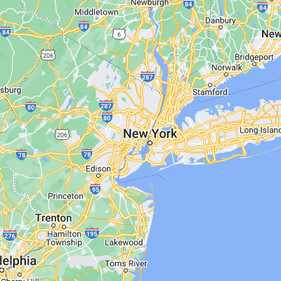 Map showing location of Jersey City (40.728160, -74.077640)