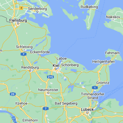 Map showing location of Laboe (54.400000, 10.216670)