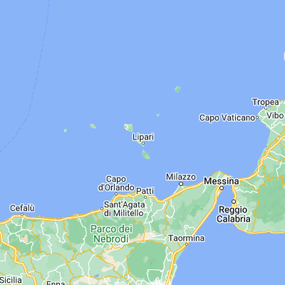 Map showing location of Lipari (38.467430, 14.953980)