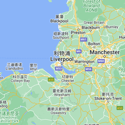 Map showing location of Liverpool (53.410580, -2.977940)