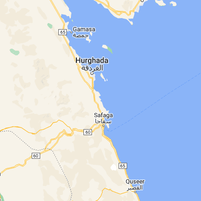 Map showing location of Makadi Bay (26.991230, 33.899520)