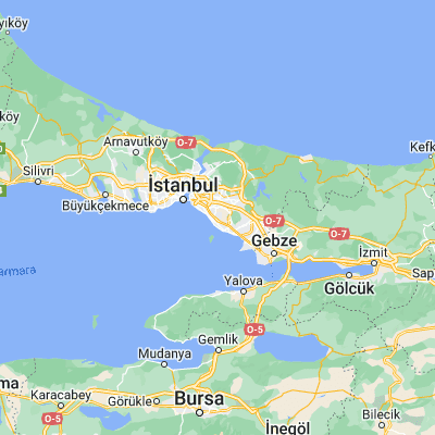 Map showing location of Maltepe (40.935670, 29.155070)