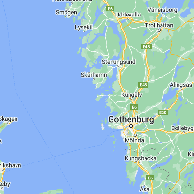 Map showing location of Marstrand (57.886990, 11.582180)