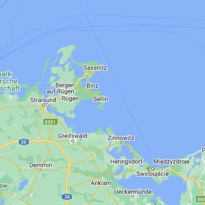 Map showing location of Middelhagen (54.330390, 13.704930)