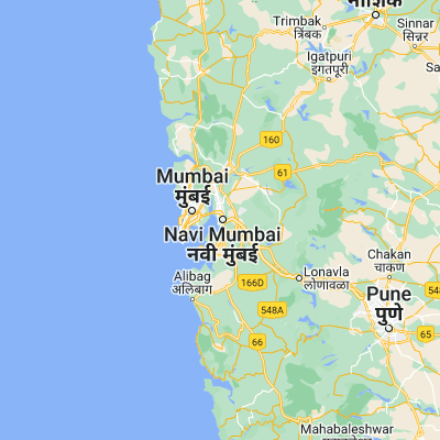 Map showing location of Navi Mumbai (19.036810, 73.015820)