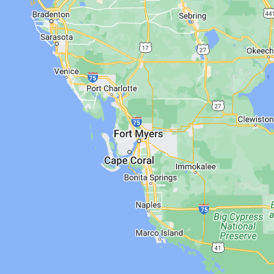 Map showing location of North Fort Myers (26.667290, -81.880090)