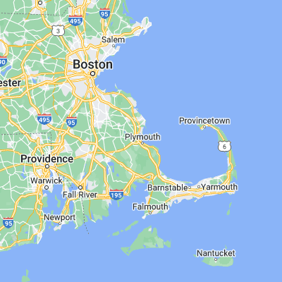 Map showing location of North Plymouth (41.970940, -70.682810)