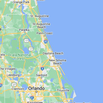 Map showing location of Ormond Beach (29.285810, -81.055890)