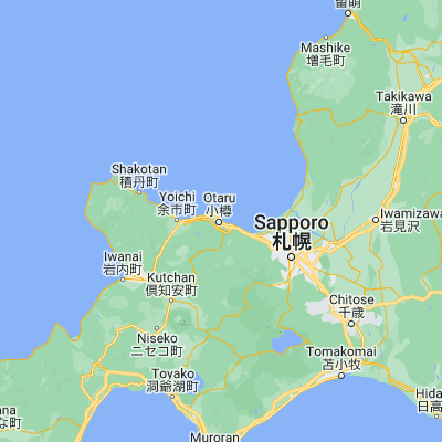 Map showing location of Otaru (43.189440, 141.002220)