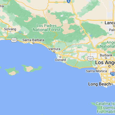 Map showing location of Oxnard Shores (34.190840, -119.241500)