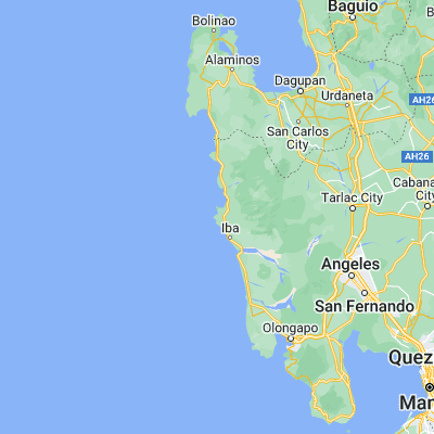 Map showing location of Palauig (15.435000, 119.904500)