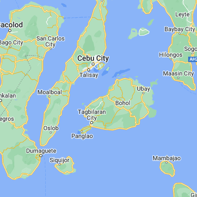 Map showing location of Pinayagan Norte (9.933330, 123.950000)