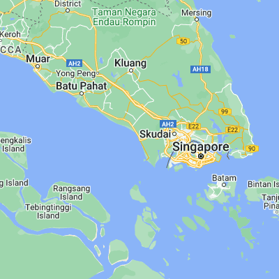 Map showing location of Pontian Kechil (1.486600, 103.389600)