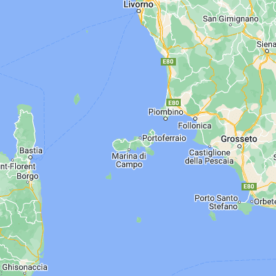 Map showing location of Portoferraio (42.811520, 10.314620)