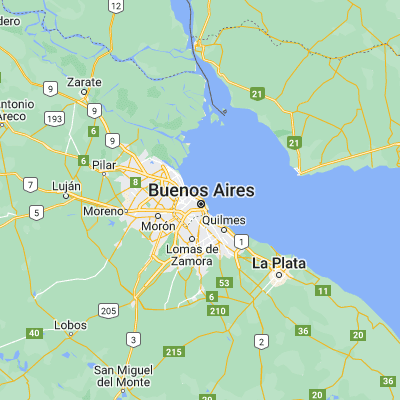 Map showing location of Retiro (-34.583330, -58.383330)