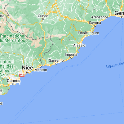 Map showing location of Riva Ligure (43.837920, 7.879650)