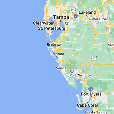 Map showing location of Sarasota (27.336430, -82.530650)