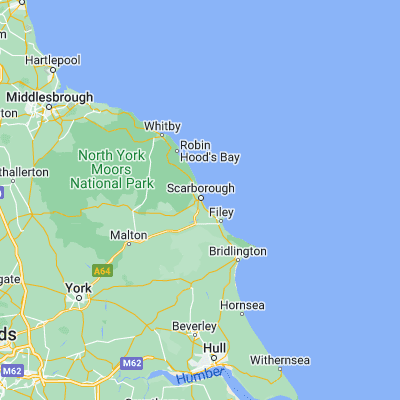 Map showing location of Scarborough (54.279660, -0.404430)