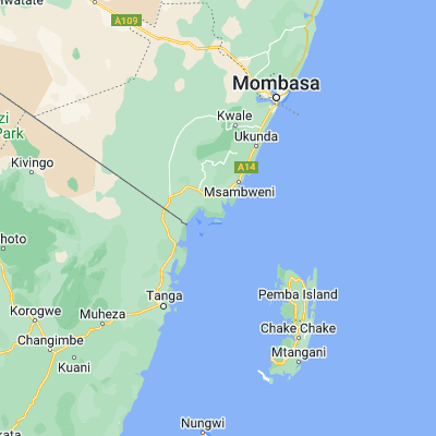 Map showing location of Shimoni (-4.647560, 39.381750)