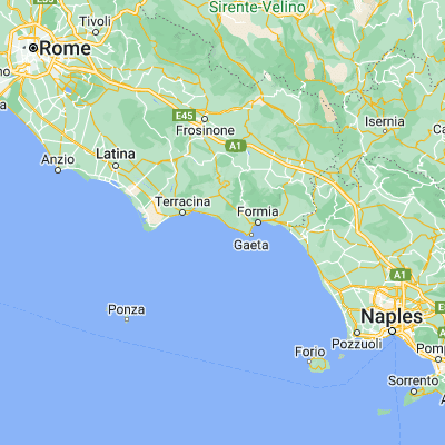 Map showing location of Sperlonga (41.258970, 13.433020)