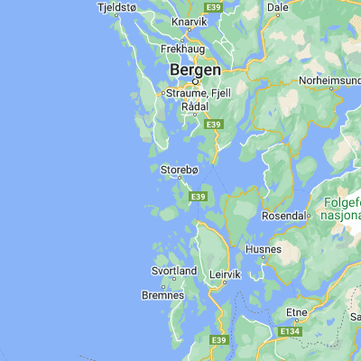 Map showing location of Storebø (60.094850, 5.227050)