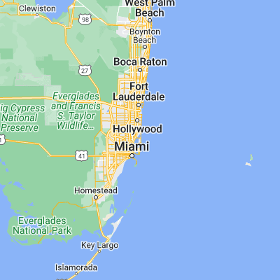 Map showing location of Surfside (25.878430, -80.125600)