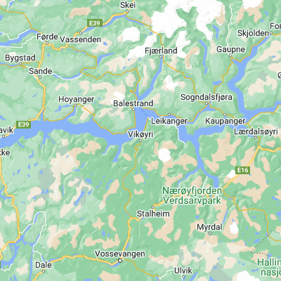 Map showing location of Vikøyri (61.087940, 6.579700)