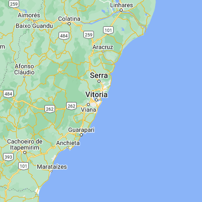 Map showing location of Vila Velha (-20.329720, -40.292500)