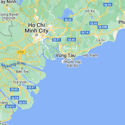 Map showing location of Vũng Tàu (10.345990, 107.084260)