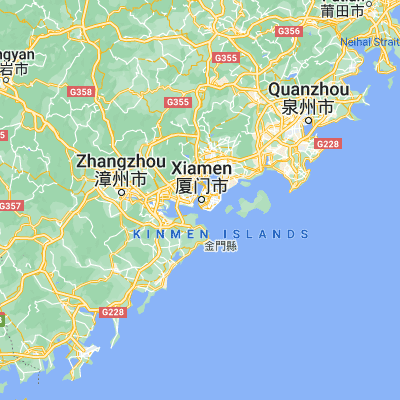 Map showing location of Xiamen (24.479790, 118.081870)