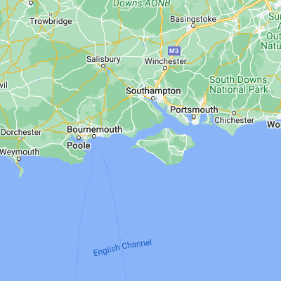 Map showing location of Yarmouth (50.705290, -1.499290)